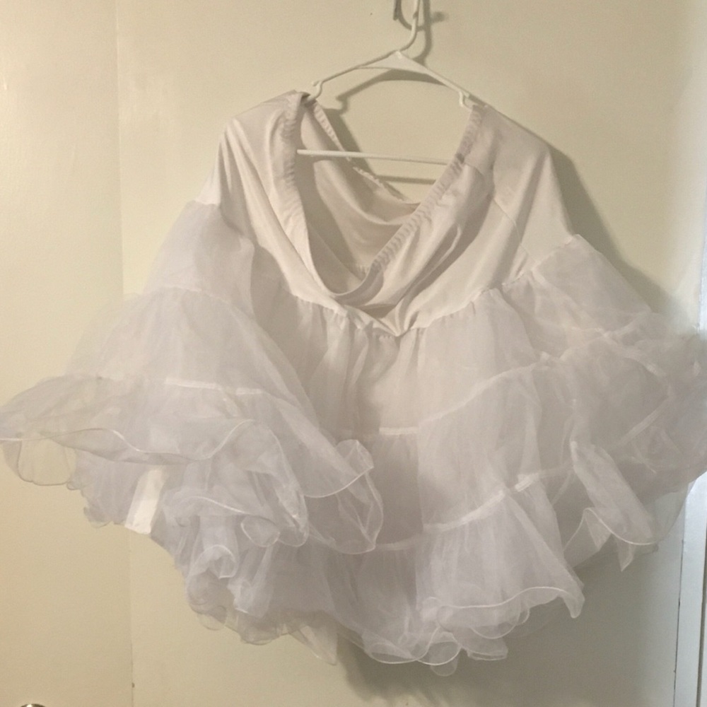 White Petticoat Skirt 2X